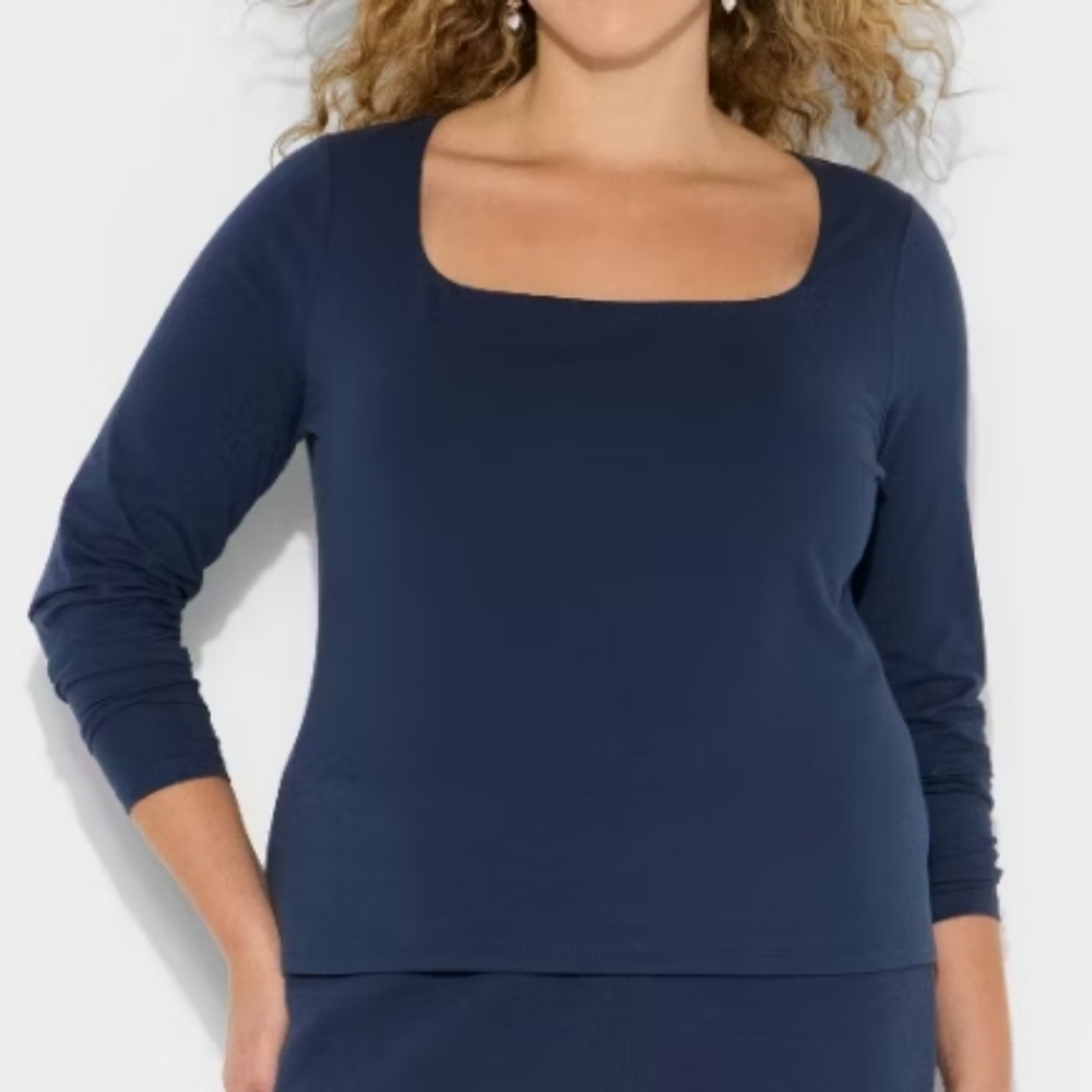 Wild Fable Navy Long Sleeve Top